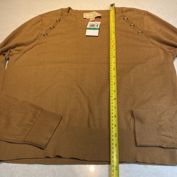 New MICHAEL KORS EASY RAGLAN SHAKER SWEATER COLOR: DARK CAMEL, SIZE: L⭐️⭐️⭐️⭐️ - Picture 9 of 17